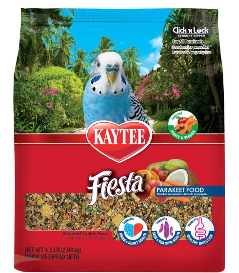 Kaytee Fiesta Variety Mix Parakeet Bird Food, 4.5-lb