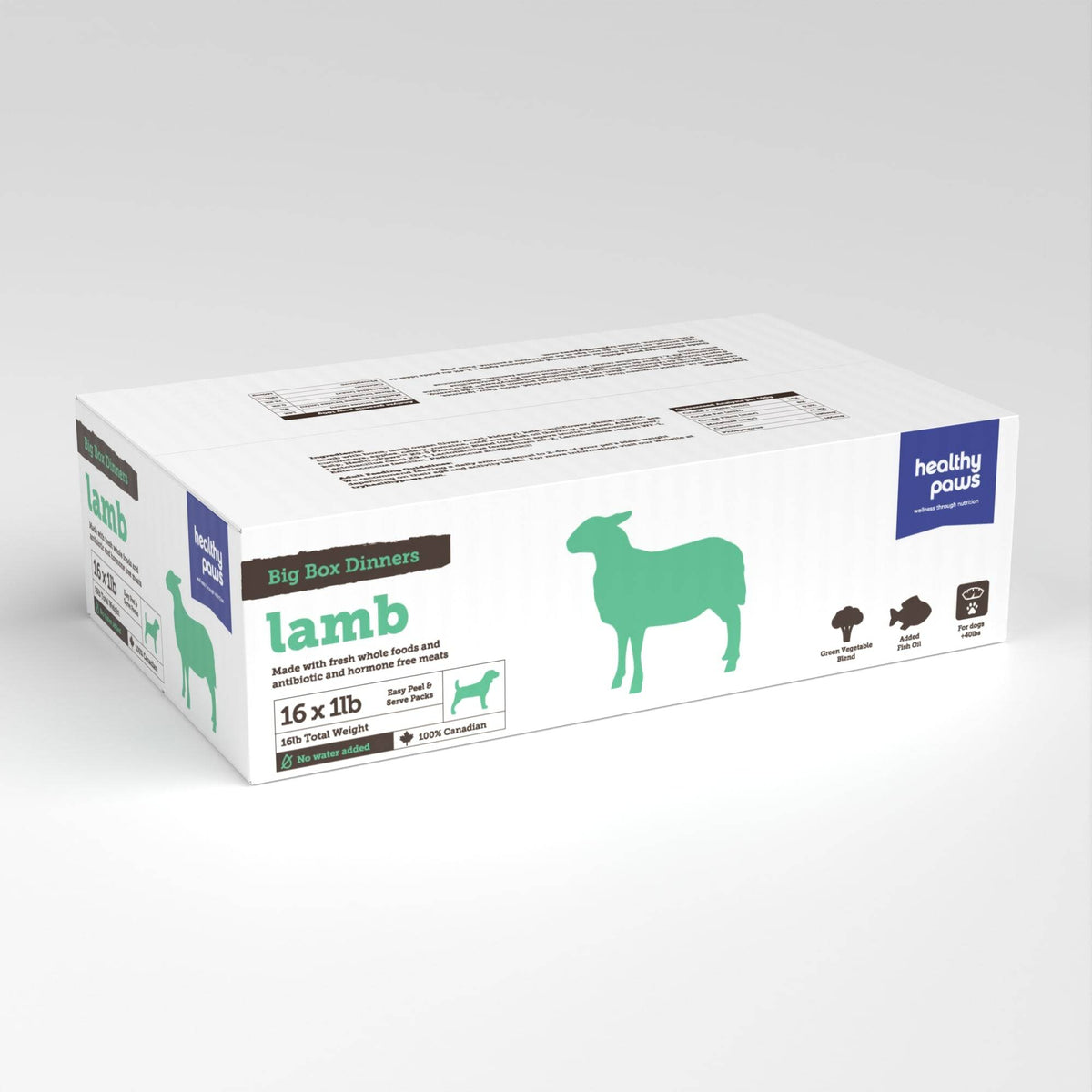 Healthy Paws Big Box Dinner Lamb Frozen Raw Dog Food 16 x 1-lb Bowmanville Ontario