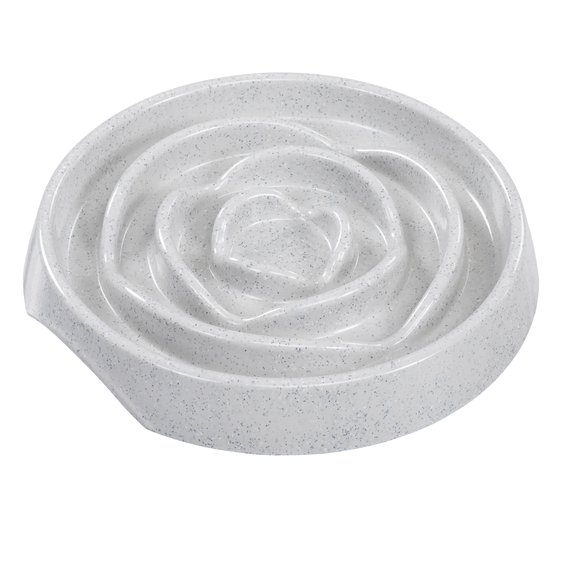Messy Mutts Interactive Slow Feeder, 1.75 Cup, Speckled Light Grey