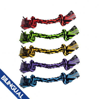 MultiPet - 2 Knot Rope Toy Assorted - 6"