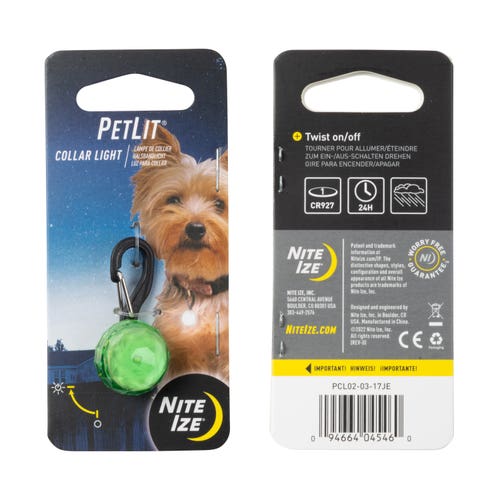 Niteize Petlit Collar Light - Lime Crystal