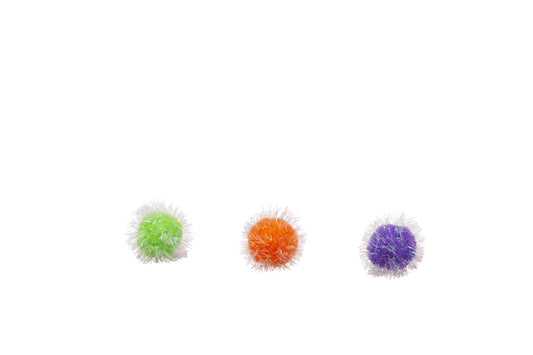 Bud'z Coloured Pompoms Cat Toy, 5-cm - Bulk