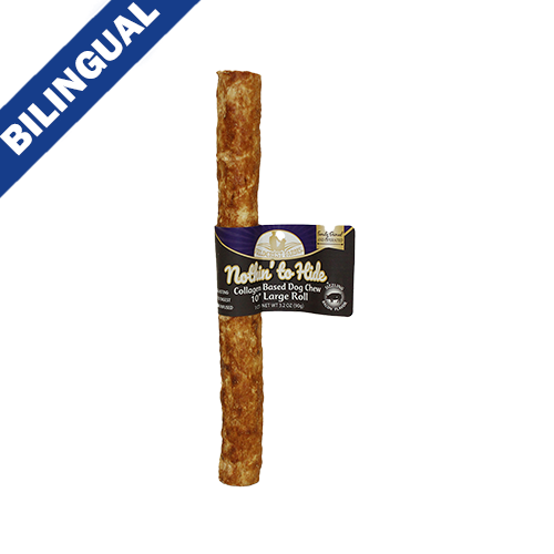 Nothin' to Hide™-  Bacon Roll 10"  Premium Dog Chew - Bulk