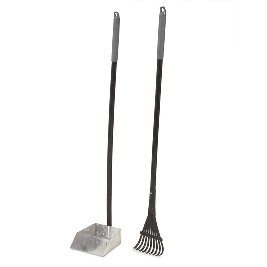 Petmate - Clean Response® - Aluminum Rake & Pan - Large