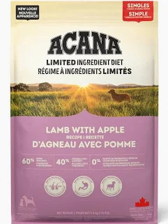 ACANA Singles Limited Ingredient Diet Lamb & Apple Recipe Dry Dog Food, 10.8-kg
