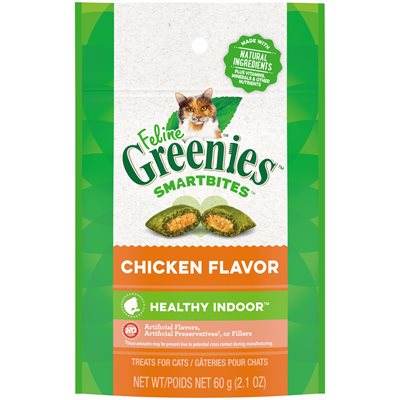Greenies - Greenies Feline Smartbites Healthy Indoor Chicken, 2.1oz