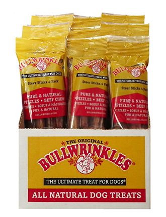 Bullwrinkles - Steer Sticks 5" - 4 Pack - Dog