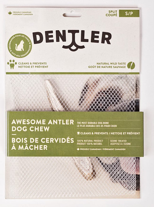 Dentler Split Awesome Antler Dental Dog Chew, Natural, Small (Size: Small)