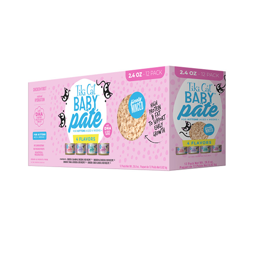 Tiki Cat® Baby Pate Variety Pack Wet Kitten Food 12 x 2.04oz