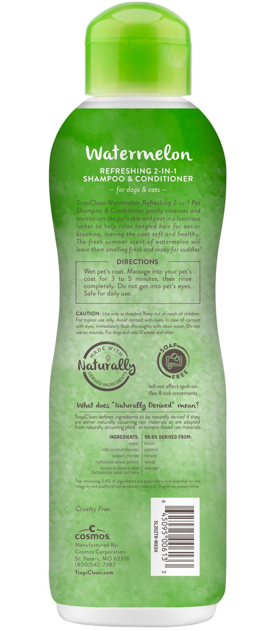 Tropiclean Watermelon Pet Shampoo And Conditioner, 20-oz