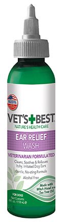 Vet's Best Ear Relief Wash for Dogs 4-oz