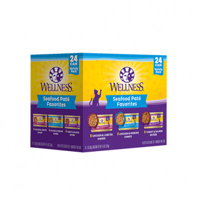Wellness® Complete Health™ Seafood Pâté Variety Pack Wet Cat Food 2 x 12 x 3 oz