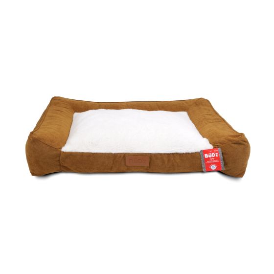 Bud'Z Zephyr Memory Foam Dog Bed Tan Large 36x27x7-in